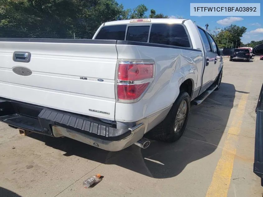 1FTFW1CF1BFA03892 2011 Ford F-150 Xlt