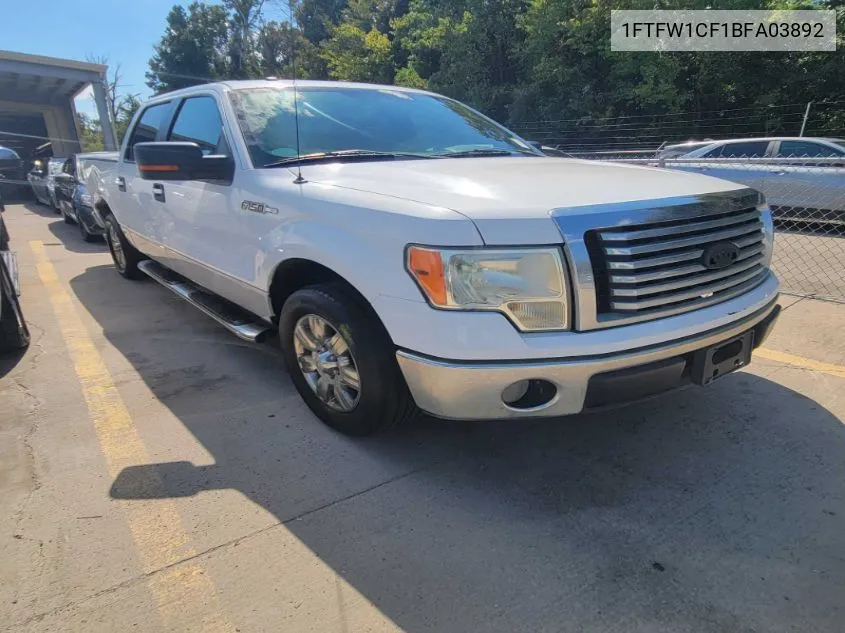 2011 Ford F-150 Xlt VIN: 1FTFW1CF1BFA03892 Lot: 40560991