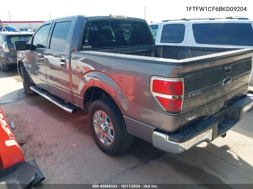 1FTFW1CF6BKD09204 2011 Ford F-150 Xlt