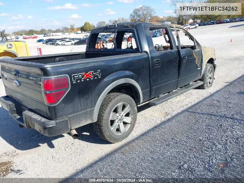 2011 Ford F-150 Fx4 VIN: 1FTFW1ET1BFC34262 Lot: 40701634