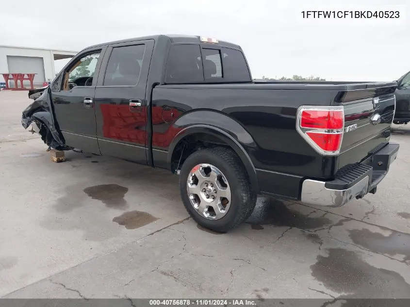 2011 Ford F-150 Lariat VIN: 1FTFW1CF1BKD40523 Lot: 40756878