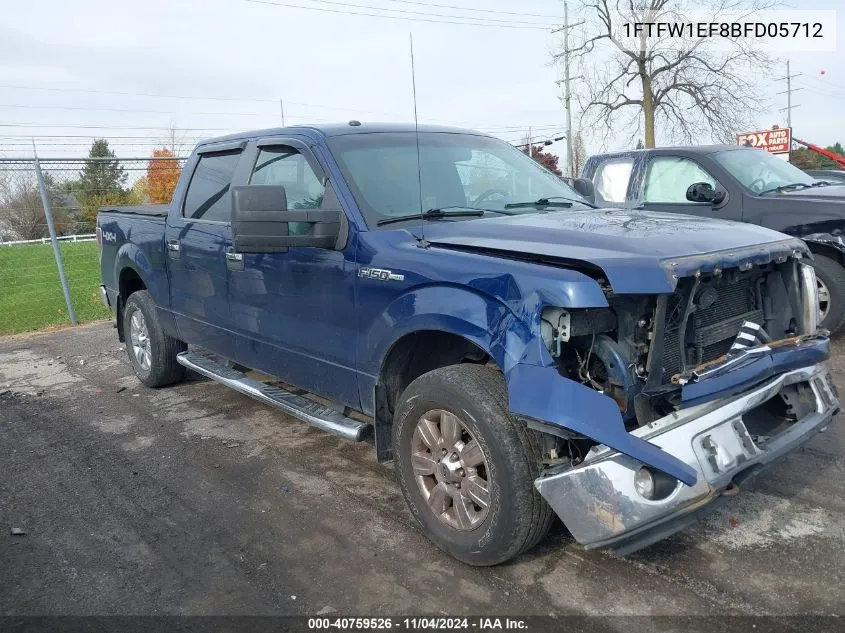 2011 Ford F150 Xlt VIN: 1FTFW1EF8BFD05712 Lot: 40759526