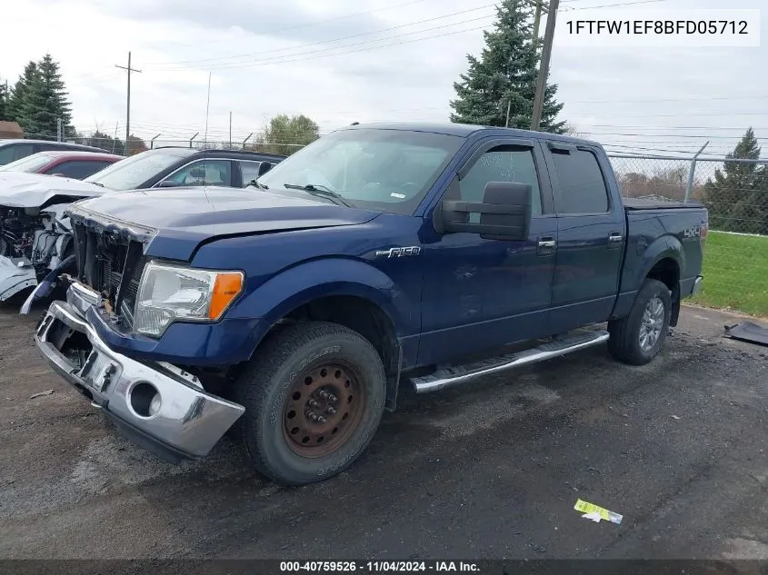 2011 Ford F150 Xlt VIN: 1FTFW1EF8BFD05712 Lot: 40759526