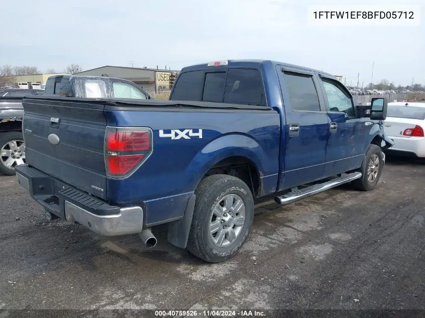 2011 Ford F150 Xlt VIN: 1FTFW1EF8BFD05712 Lot: 40759526