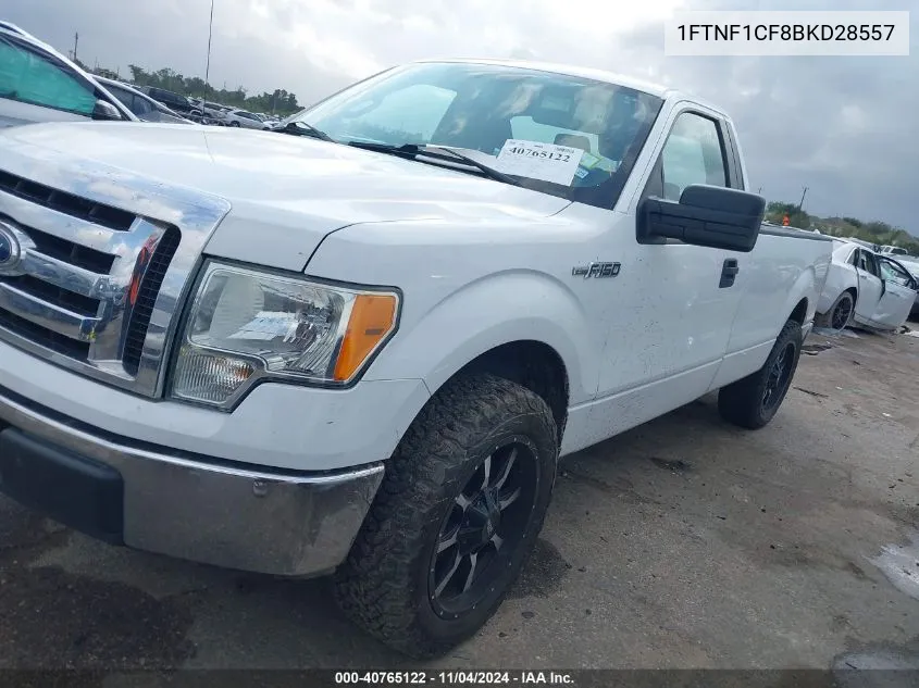 2011 Ford F-150 Xl VIN: 1FTNF1CF8BKD28557 Lot: 40765122