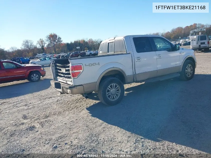 2011 Ford F-150 King Ranch VIN: 1FTFW1ET3BKE21168 Lot: 40768843