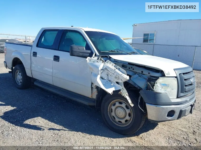 2011 Ford F-150 Xl VIN: 1FTFW1EFXBKD38492 Lot: 40785831