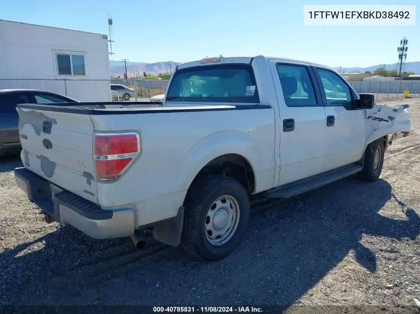 2011 Ford F-150 Xl VIN: 1FTFW1EFXBKD38492 Lot: 40785831