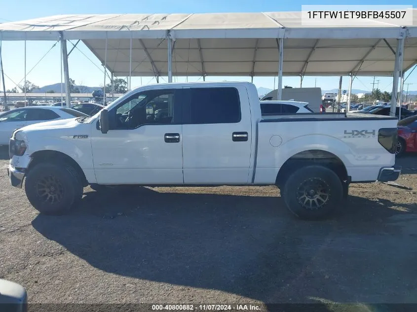 2011 Ford F-150 Xlt VIN: 1FTFW1ET9BFB45507 Lot: 40800882