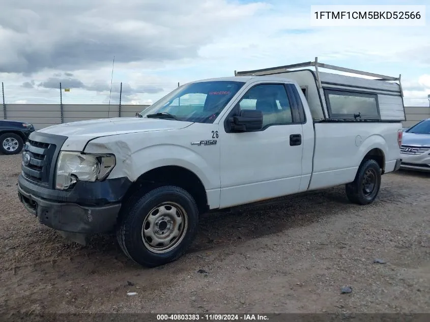 2011 Ford F-150 Xl VIN: 1FTMF1CM5BKD52566 Lot: 40803383