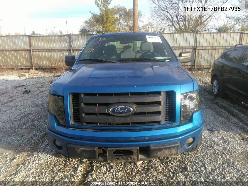 2011 Ford F-150 Stx VIN: 1FTFX1EF7BFB27935 Lot: 40812962