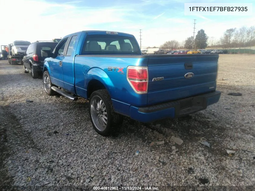 2011 Ford F-150 Stx VIN: 1FTFX1EF7BFB27935 Lot: 40812962