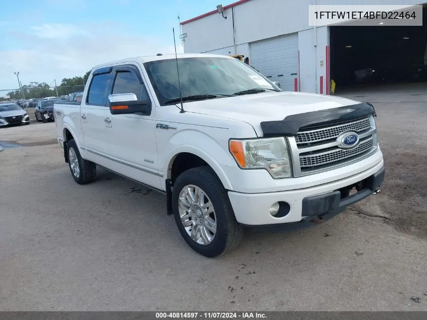 1FTFW1ET4BFD22464 2011 Ford F-150 Platinum