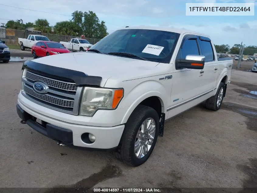 1FTFW1ET4BFD22464 2011 Ford F-150 Platinum