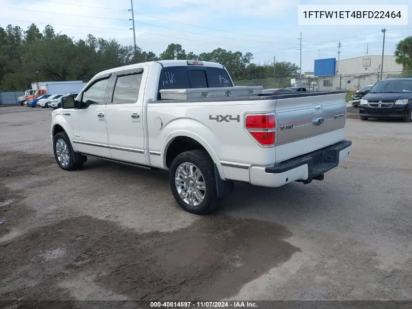 1FTFW1ET4BFD22464 2011 Ford F-150 Platinum