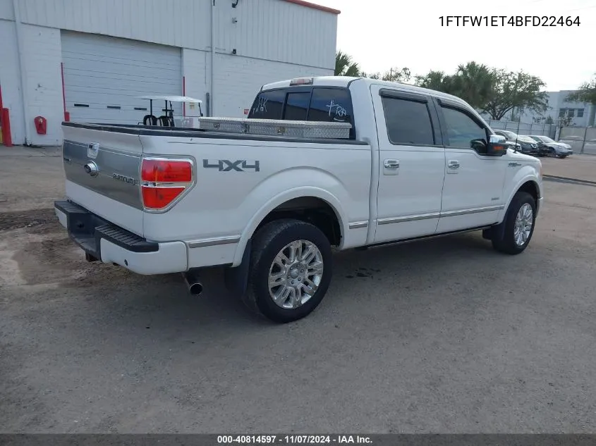 1FTFW1ET4BFD22464 2011 Ford F-150 Platinum