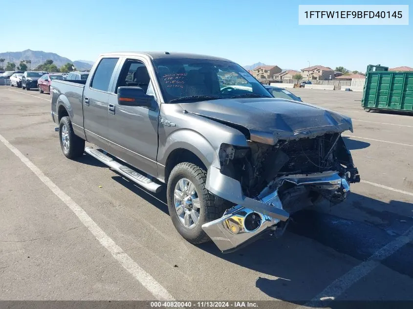 1FTFW1EF9BFD40145 2011 Ford F-150 Xlt