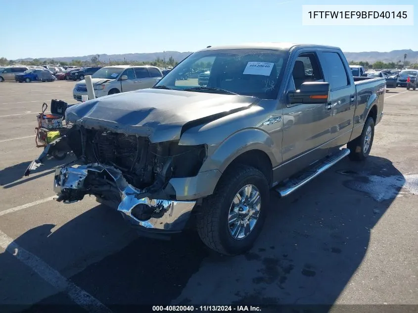 1FTFW1EF9BFD40145 2011 Ford F-150 Xlt