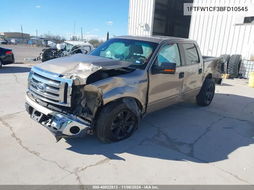 2011 Ford F-150 Xlt VIN: 1FTFW1CF3BFD10545 Lot: 40822813