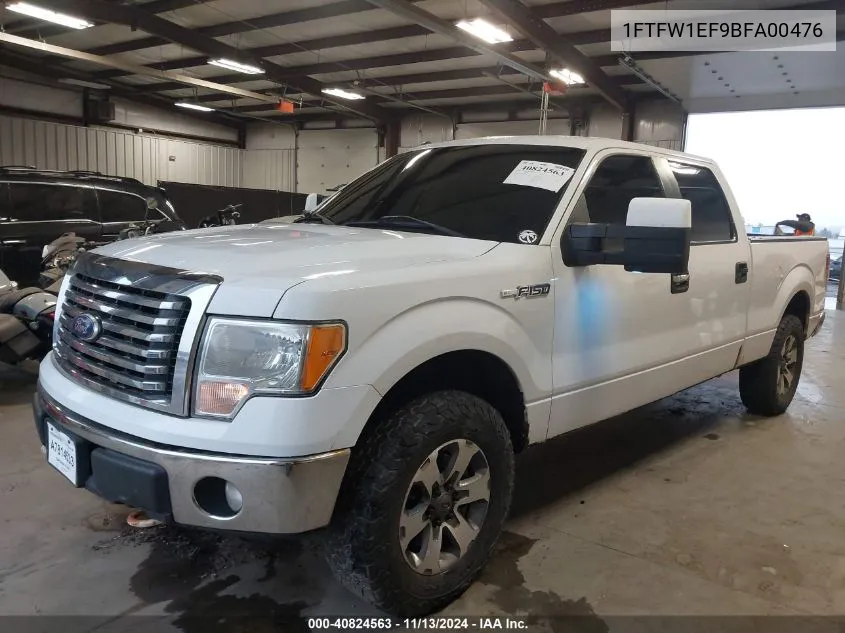 2011 Ford F-150 Xlt VIN: 1FTFW1EF9BFA00476 Lot: 40824563