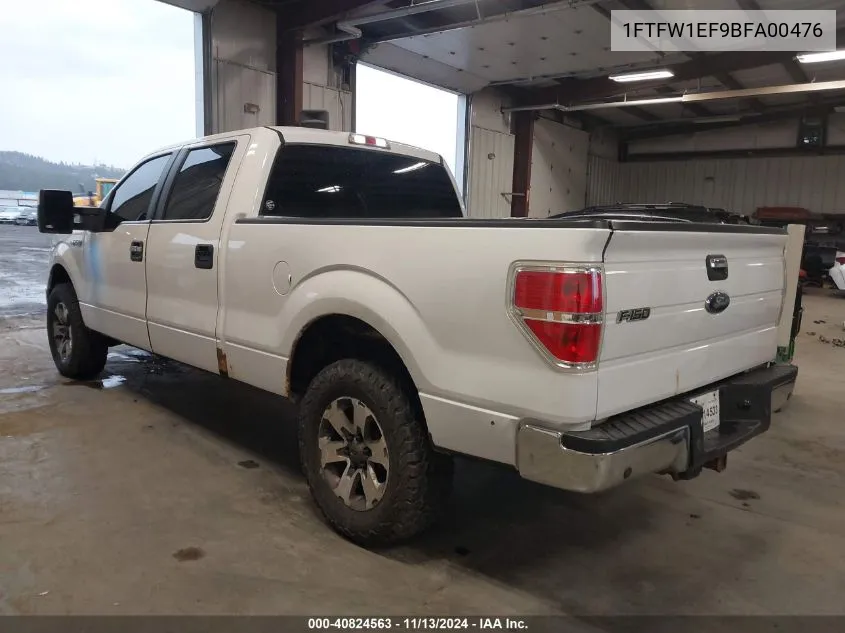 2011 Ford F-150 Xlt VIN: 1FTFW1EF9BFA00476 Lot: 40824563