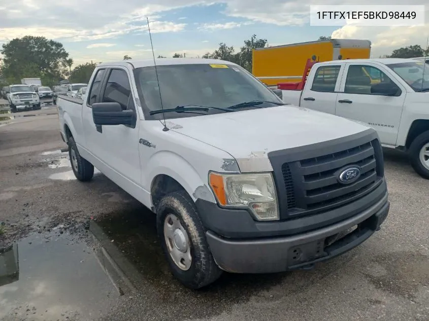 2011 Ford F-150 Xl VIN: 1FTFX1EF5BKD98449 Lot: 40826311