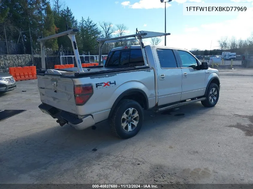 2011 Ford F150 Supercrew VIN: 1FTFW1EFXBKD77969 Lot: 40837680