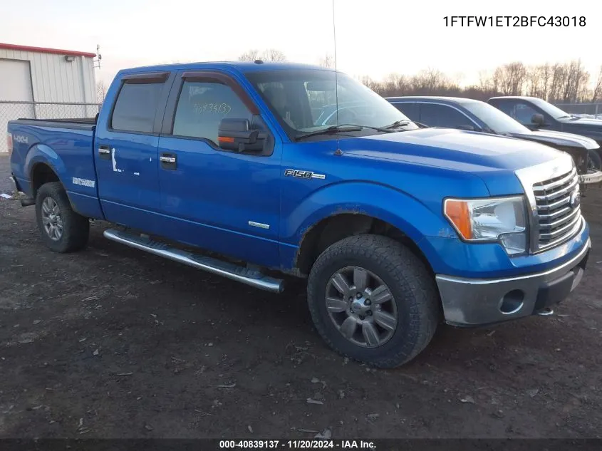 2011 Ford F-150 Xlt VIN: 1FTFW1ET2BFC43018 Lot: 40839137