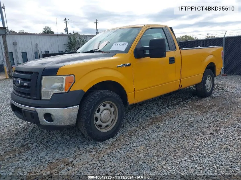 2011 Ford F150 VIN: 1FTPF1CT4BKD95610 Lot: 40842725