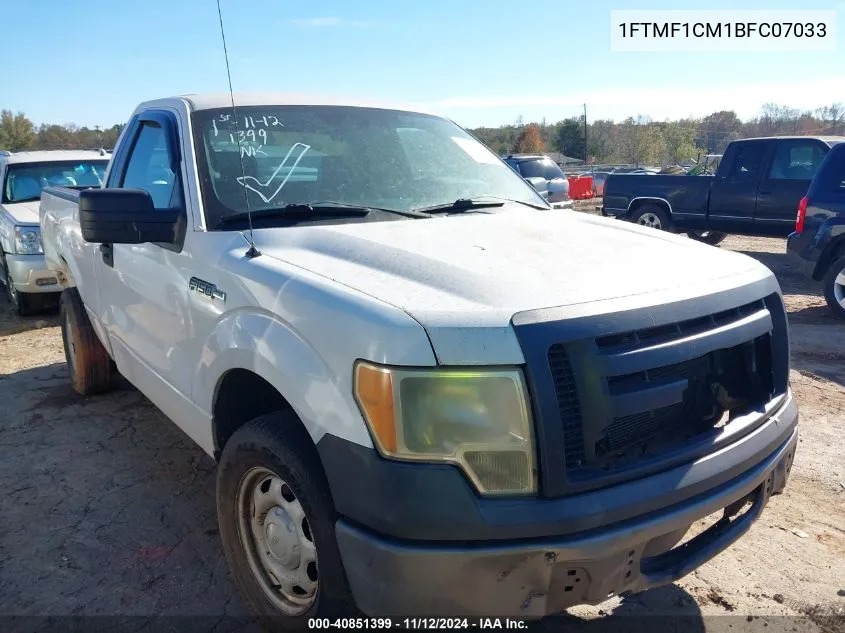 2011 Ford F-150 Xl VIN: 1FTMF1CM1BFC07033 Lot: 40851399