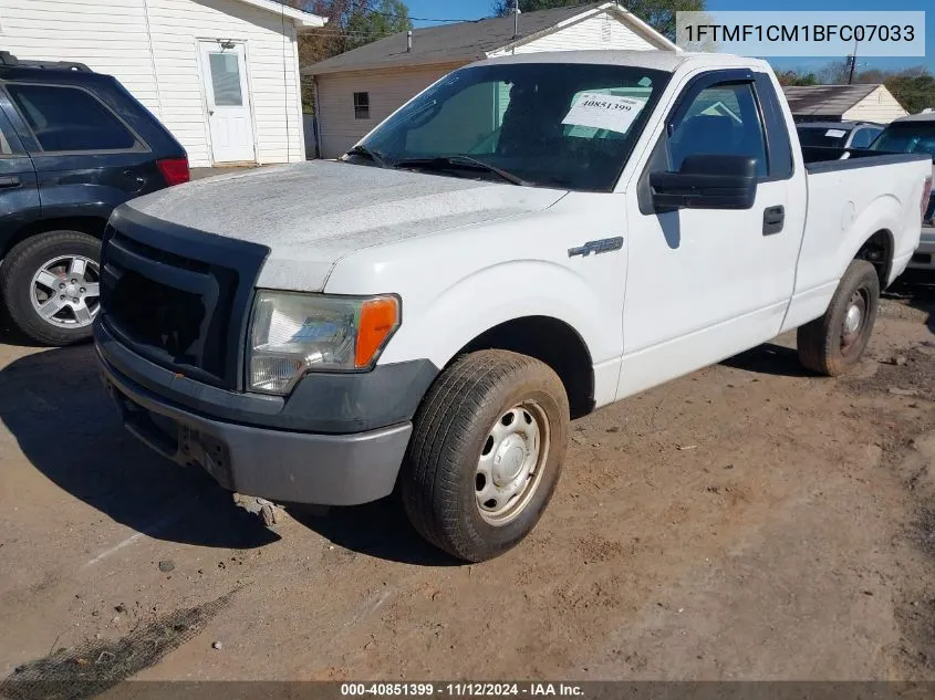 2011 Ford F-150 Xl VIN: 1FTMF1CM1BFC07033 Lot: 40851399