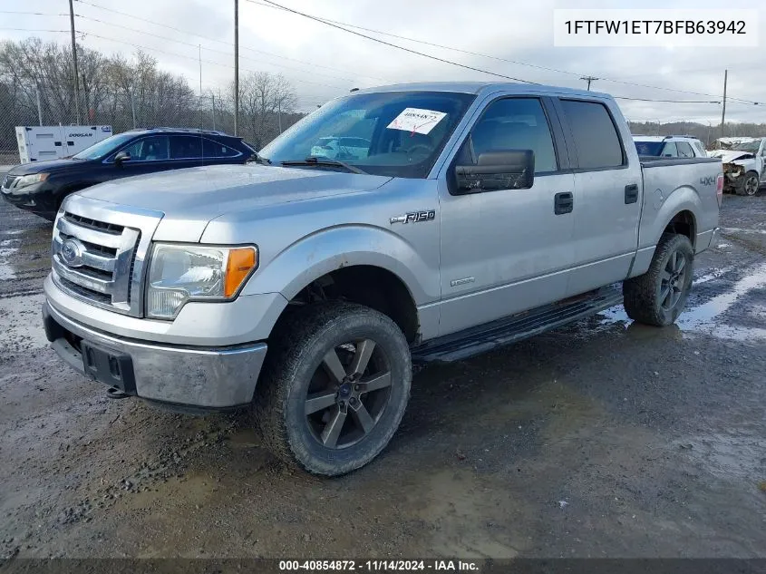 2011 Ford F-150 Xlt VIN: 1FTFW1ET7BFB63942 Lot: 40854872