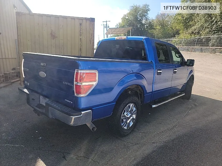 2011 Ford F150 Supercrew VIN: 1FTFW1CF0BFD38903 Lot: 40875991