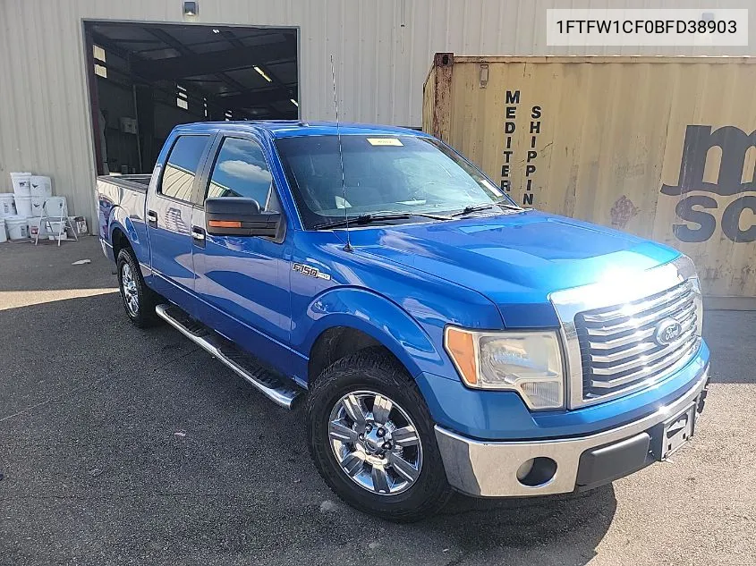 2011 Ford F150 Supercrew VIN: 1FTFW1CF0BFD38903 Lot: 40875991