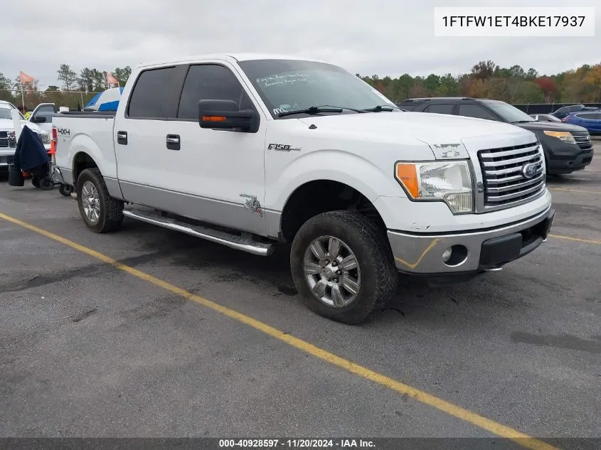 2011 Ford F-150 Xlt VIN: 1FTFW1ET4BKE17937 Lot: 40928597