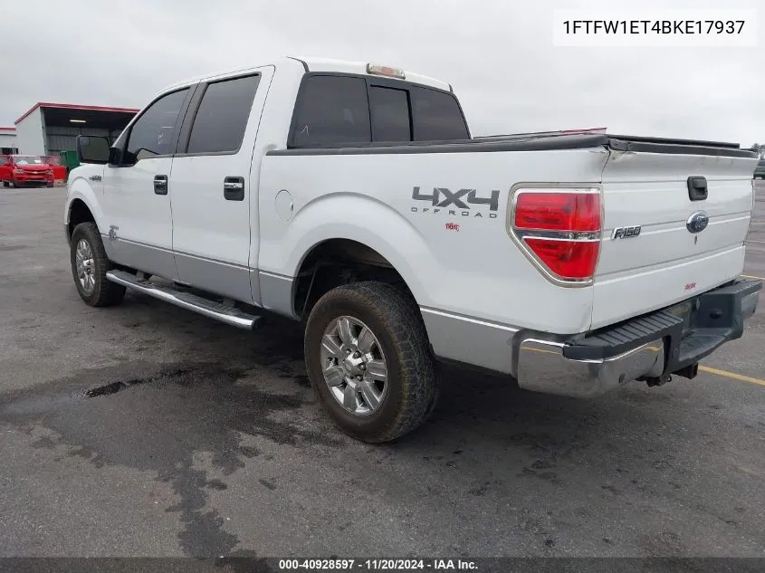 2011 Ford F-150 Xlt VIN: 1FTFW1ET4BKE17937 Lot: 40928597