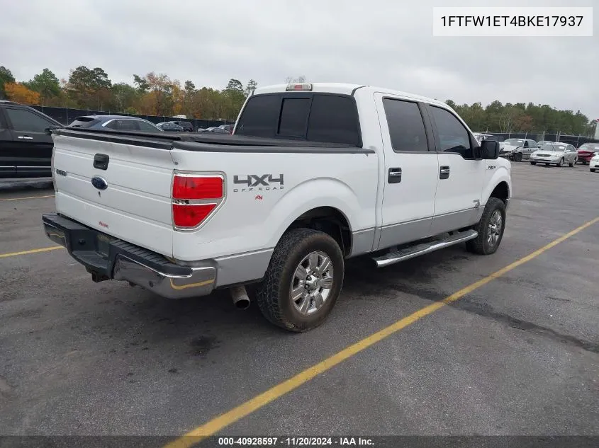 2011 Ford F-150 Xlt VIN: 1FTFW1ET4BKE17937 Lot: 40928597