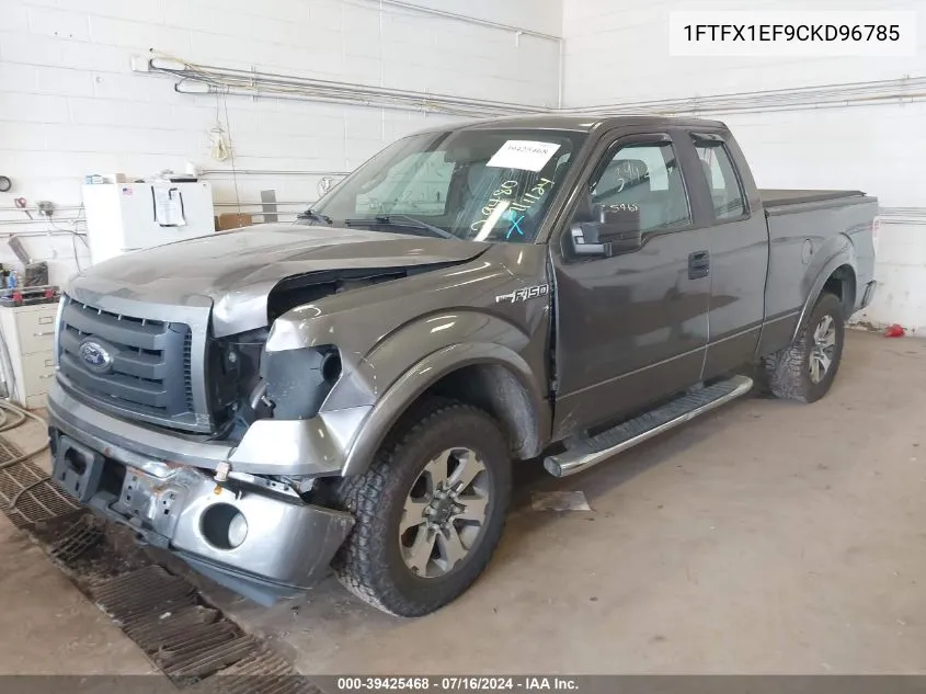 2012 Ford F-150 Stx VIN: 1FTFX1EF9CKD96785 Lot: 39425468