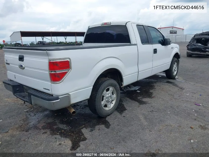 2012 Ford F-150 Xl VIN: 1FTEX1CM5CKD44616 Lot: 39552716