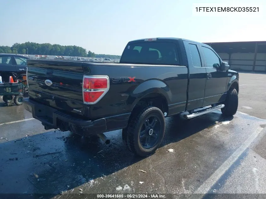 1FTEX1EM8CKD35521 2012 Ford F-150 Stx