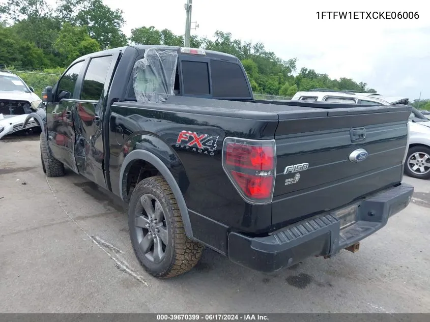 1FTFW1ETXCKE06006 2012 Ford F-150 Fx4