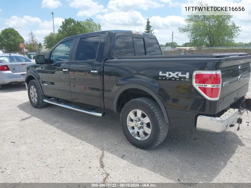 2012 Ford F-150 Xlt VIN: 1FTFW1ET0CKE16656 Lot: 39675122