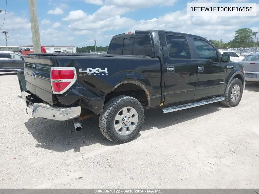 2012 Ford F-150 Xlt VIN: 1FTFW1ET0CKE16656 Lot: 39675122