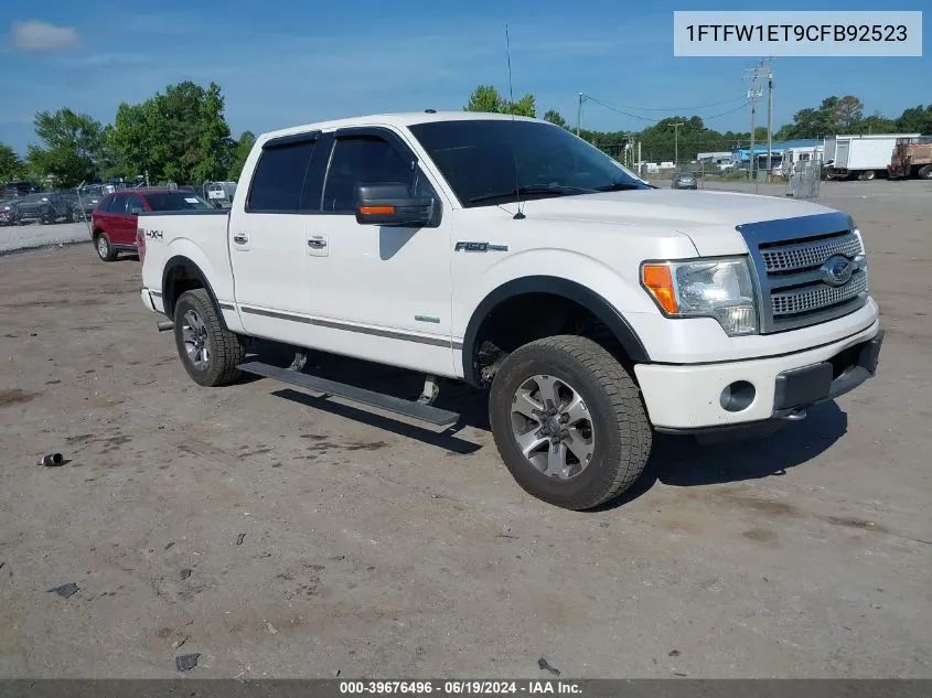 2012 Ford F-150 Supercrew VIN: 1FTFW1ET9CFB92523 Lot: 39676496