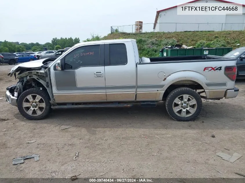 2012 Ford F-150 Fx4 VIN: 1FTFX1EF1CFC44668 Lot: 39740434