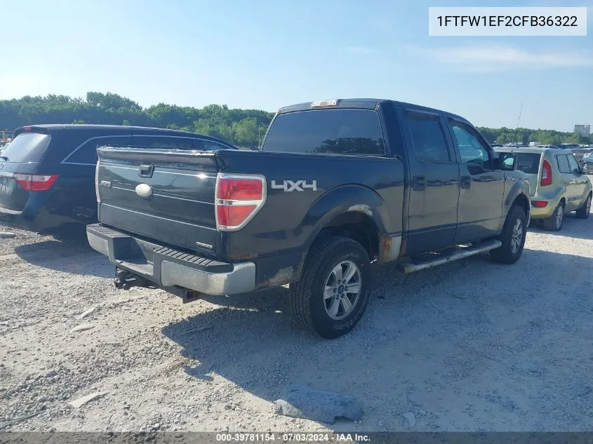 1FTFW1EF2CFB36322 2012 Ford F-150 Xlt