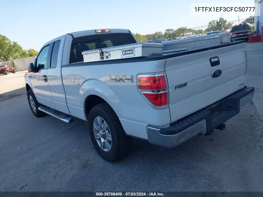 2012 Ford F-150 Xlt VIN: 1FTFX1EF3CFC50777 Lot: 39786409