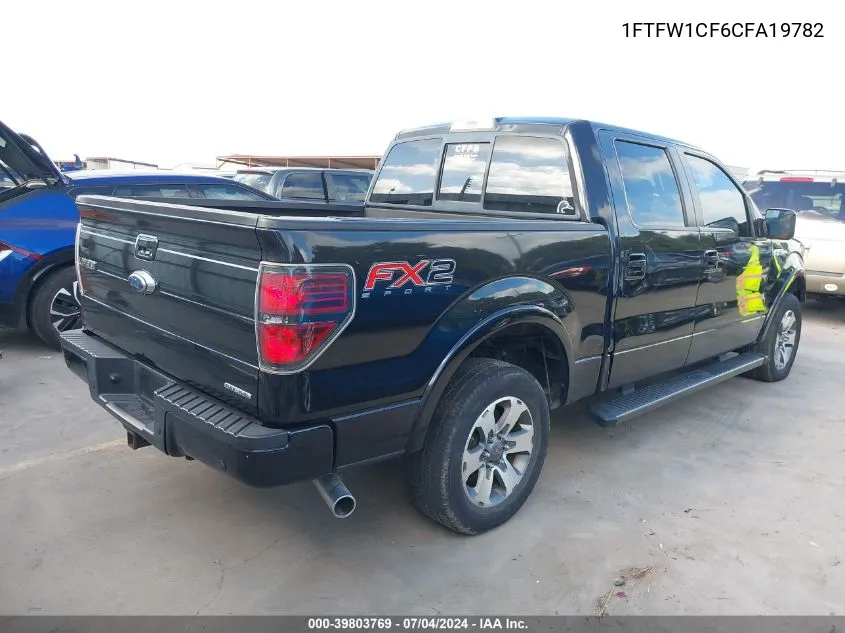 2012 Ford F-150 Fx2 VIN: 1FTFW1CF6CFA19782 Lot: 39803769