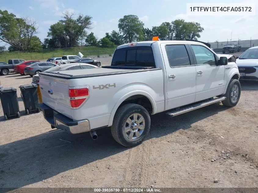 1FTFW1ET4CFA05172 2012 Ford F-150 Lariat