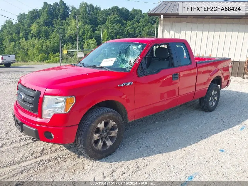 2012 Ford F-150 Stx VIN: 1FTFX1EF2CFA68424 Lot: 39842151